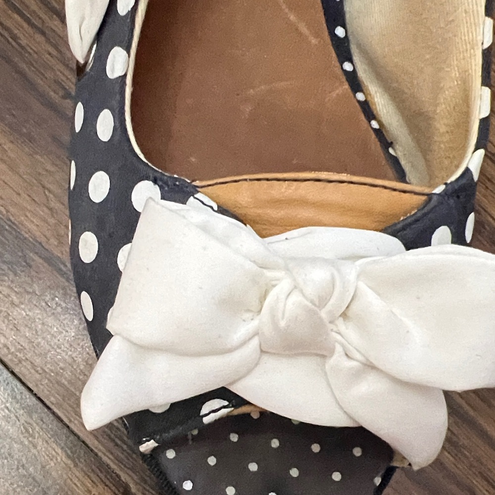 Sperry Women's Navy and White Polka Dot Wedges - Picture 5 of 7